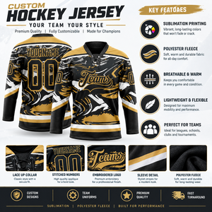 Sublimation Hockey Jersey Team Shirt 100% Polyester Casual Long Sleeve Sportswear Pullover Top With <b>Custom</b> Design For Team Wear - Product Image 4