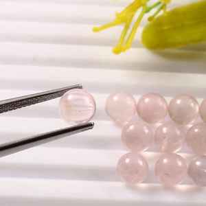Lot en gros de 10 mm de billes rondes lisses en quartz rose naturel, sphères de cristal de guérison, pierres précieuses en vrac pour la fabrication de bijoux - Product Image 2