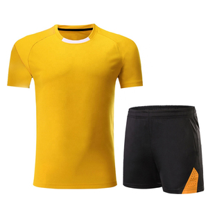 Men's Blue Short Sleeve Crew Neck Moisture Wicking <b>T</b>-<b>Shirt</b> With Black Elastic Waist Shorts Set - Product Image 6