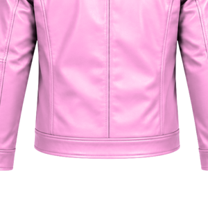 Chaqueta de Cuero para Hombre, Estilo Moderno, Silueta Sencilla, Cierre Frontal Completo, Cuello Puntiagudo, Mangas Largas y Bolsillos Laterales - Product Image 5