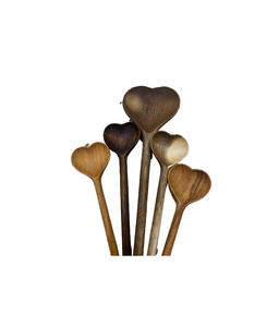 Cuillère à fentes en bois d'acacia style vintage motif tournesol – Outil de cuisine écologique à long manche pour cadeaux, souvenirs de mariage et de fête - Product Image 4