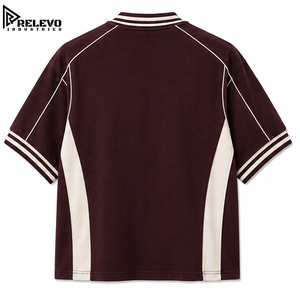 เสื้อยืดคอกลมผู้ชาย แขนยาว ผ้าเจอร์ซีย์ แต่งแถบสีตัดกัน ด้านข้างสีขาว แต่งขอบแขน แห้งเร็ว ผ้าฝ้าย 100% เนื้อหนา - Product Image 2