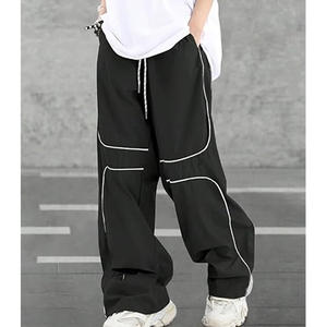 กางเกงคาร์โก้ผู้ชายทรงโอเวอร์ไซส์แบบหลวมๆ หลายกระเป๋า สไตล์สตรีทแวร์ พิมพ์ลาย ปักลาย ผลิตโดยผู้ผลิต - Product Image 2