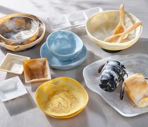 Bol décoratif en résine à prix abordable, bol à salade créatif en résine, vaisselle en résine pour fruits, décoration de table, en vente, sûr - Product Image 6