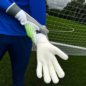 Guantes de Portero de Alta Calidad, Negros, Blancos, Verde Neón, Dedos Completos, Antideslizantes, Transpirables, Correa de Muñeca Ajustable, Unisex - Product Image 1