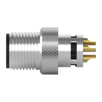 Connecteur industriel mâle M12 à 5 broches moulé avec câble, étanche IP67, 63V 16A 0.84KV diélectrique -20~85°C