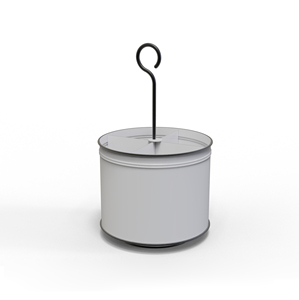 Organizador Redondo Metálico Minimalista con Asa y Gancho, a Prueba de Polvo, de un Solo Nivel, para Cubiertos - Product Image 2
