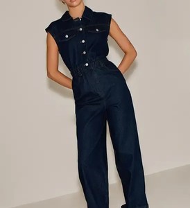 Combinaison en jean sans manches pour femme – Élégante, décontractée, idéale pour l'été – Vente en gros – Salopette pantalon - Product Image 2
