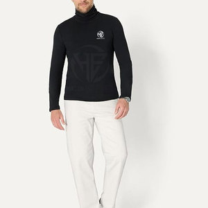 Trendy Simple Casual Top Turtle Neck <b>Shirt</b> Soft <b>Stretch</b> Fabric Raised Neck Long Sleeve Design <b>Men</b> Turtle Neck <b>Shirt</b> - Product Image 3