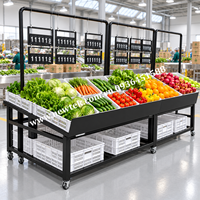 NEWTEK 5-stöckiges Metallgitter-Leichtregal Freistehendes Supermarkt-Displayregal mit Rückwand Belüfteten Körben Schnelle Montage