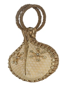 Lowellcraft Satin Foldable <b>Clutch</b> Bag Potli <b>Wedding</b> Purse - Product Image 1