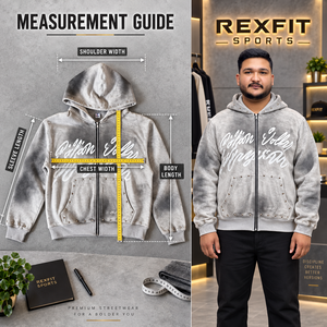 Custom <b>Mens</b> <b>Grey</b> Applique <b>Zip</b> <b>Hoodie</b> Eco-Friendly 370g Heavyweight Fleece Streetwear Casual Spring Apparel Top - Product Image 5