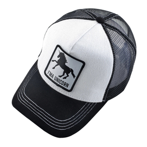 Custom Manufacturer Outdoor Animal Patch Trucker <b>Hat</b>-Factory Direct White & <b>Black</b> Breathable Mesh 3D Embroidery OEM/ODM - Product Image 2