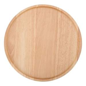 Assiette à steak et à pizza en bois polie à la main |   Assiette de service ronde en bois lisse - Product Image 2