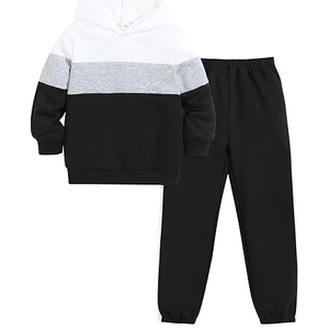 Conjunto Deportivo de Felpa Gruesa para Niños, Sudadera con Capucha, Ropa Deportiva, Traje para Bebé Niño, Conjunto de Ropa Infantil - Product Image 1