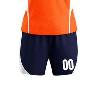 Unisex Sublimated 100% Polyester <b>Volleyball</b> Jersey <b>Set</b> Blue Gradient V-Neck Sleeveless Moisture Wicking Fitted Uniform - Product Image 2