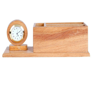 Portalápices/Calendario de Madera de Acacia Promocional, Diseño de Calendario, Calculadora y Portalápices en Oferta para Decoración de Escritorio de Oficina - Product Image 3