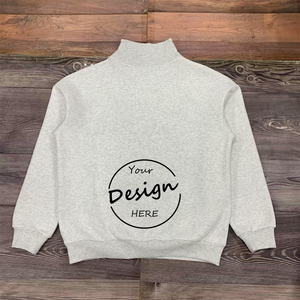 Pull-over léger en molleton 100 % coton de qualité supérieure pour femme, col montant uni, séchage rapide, respirant, coupe-vent - Product Image 6