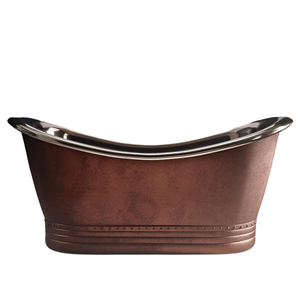 Bañera Moderna Ovalada de Cobre de Alta Calidad, Hecha a Mano, Independiente, Material Ecológico, Automática - Product Image 4