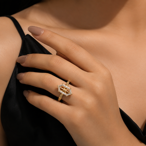 Bague de fiançailles minimaliste semi-montée Marquise néerlandaise en or 14K 18K, platine, or plaqué rhodium, pour diamant de laboratoire, monture 1 carat - Product Image 5