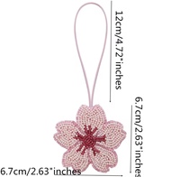 Porte-clés et bracelet de poignet personnalisés, faits main, vintage, multicolores, avec lettres initiales en strass, couleur fleur violette, pour fête