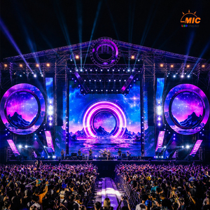 จอแสดงผล LED ให้เช่าสำหรับใช้งานกลางแจ้ง ขนาดใหญ่ สำหรับเวทีคอนเสิร์ต วิดีโอวอลล์ สำหรับงานเทศกาลดนตรีอิเล็กทรอนิกส์ และการจัดแสดงดนตรีร็อก - Product Image 1