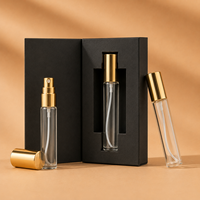 Flacons vaporisateurs de parfum de voyage 20 ml avec bouchon doré, argenté ou noir, surface sérigraphiée, atomiseurs à capuchon pulvérisateur