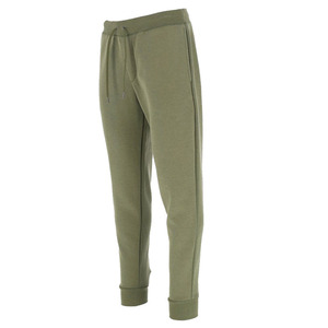 Pantalon de jogging décontracté pour homme, vert olive, taille élastique avec cordon de serrage, en coton tricoté mi-lourd, idéal pour l'automne - Product Image 3