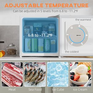 Mini Congelatore Bianco da 1,1 Piedi Cubi, Design Compatto Verticale, Porta Reversibile, Ripiani Rimovibili, Classe Energetica A, per Casa, Dormitorio, Ufficio - Product Image 4