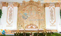 Trendy Gate Style Wedding Backdrop Frames Rustic Theme Wedding Backstage Gate Frame Luxury Wedding Stage Gate Frames & Panels