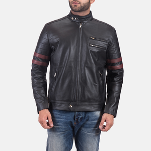Chaqueta de Cuero Delgada para Hombre al por Mayor, Cuello Alto, Logotipo Frontal, Impermeable, Transpirable, de Secado Rápido, Colores y Tallas Personalizables, Cálida para Invierno - Product Image 1