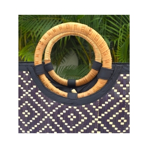 Bolso Rectangular de Bambú Hecho a Mano Ecológico, Ligero y Duradero con Cierre de Cremallera, Capacidad de 3L+ para Viajes y Uso Diario - Product Image 4