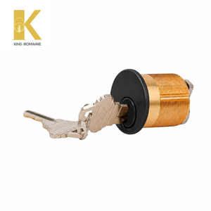 ร่องล็อคทรงกระบอก32มม. SX keyway ทองเหลืองสีดำแบนสำหรับประตูทางเข้า - Product Image 2