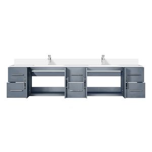 Dark Grey 84 dentro. W X 22 In. D doppio bagno vanità con piano in marmo coltivato e rubinetto Set per piccoli bagni - Product Image 5