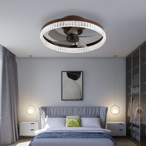 Moderno minimalista ventilatori a soffitto con lampadario ad anello telecomando per camera da letto vivaio soggiorno - Product Image 3