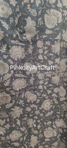 Robe Kaftan en Coton Écologique Faite à la Main pour Femme, Imprimée à la Main à Motifs Floraux Jaipuri, Vêtement de Détente Artisanal Indien Long et Naturel - Product Image 5