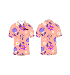 เสื้อโปโลลายดอกไม้แบบกำหนดเอง ซับเหงื่อได้ดี เสื้อกอล์ฟแฟชั่นฤดูร้อน ลายดอกไม้เรียบง่าย ระบายอากาศได้ดี สวมใส่สบายๆ - Product Image 1