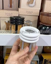 FashionCraft Inde Résine Brûleur D'encens Bois Perle Incrustation Usage Domestique Arabe Encens Mubkhar Titulaire Parfumé Lavande Diffuseur - Product Image 4