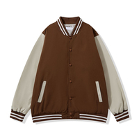Jaket Varsity Pria Klasik Harga Pabrik Layenne, Logo Tim Sekolah Custom, Model Longgar untuk Aktivitas Luar Ruangan