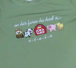 ชุดเสื้อผ้าเด็กผู้ชาย ชุดเสื้อยืดผ้าฝ้ายสีเขียวพิมพ์ลายสัตว์ในฟาร์มและกางเกงขาสั้นลายตารางสำหรับเด็กผู้ชายชุดลำลอง - Product Image 2