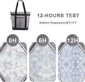 Sac isotherme vintage en polyester Momy Lady, souple, étanche, avec fermeture éclair, pour la plage, les courses, avec poche humide réutilisable - Product Image 3