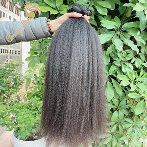 CDYHAIRVN Vente en gros Brésilien de qualité supérieure Crépus Droite Cuticule Alignée Faisceaux Brut Non Transformé Machine Double Trame Prix Usine - Product Image 2
