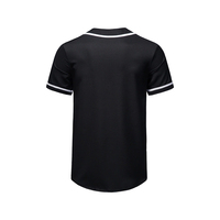 Maillot de baseball respirant personnalisé - Manches courtes, motif uni, 100 % polyester, tenue de sport automne, nom d'équipe personnalisé, vente en gros