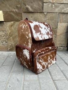Multi Uses Stylish 100% Genuine Leather Hair On <b>Backpack</b> Bag new arrival sustainable <b>Waterproof</b> Portable Hair On <b>Backpack</b> Bag - Product Image 4