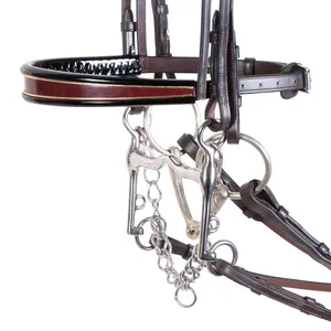Custom High Quality Genuine Leather Horse Bridle Antares Leather Equipment Durable Leather Horse <b>Halters</b> at Best Price - Product Image 4