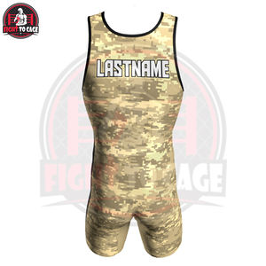 Tenue d'arts martiaux imprimée en Spandex et Polyester avec col rond, service OEM ODM, combinaisons de lutte haut de gamme, équipement d'entraînement sportif - Product Image 2