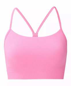 Débardeur court côtelé sans couture pour femme, col rond, sans manches, coupe ajustée, couleur unie, pour yoga et fitness, vente en gros OEM ODM - Product Image 4