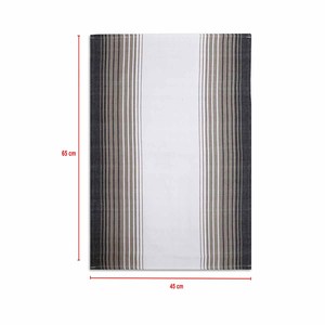 Serviettes de cuisine douces de qualité supérieure 100 % OEM, séchage rapide, super absorbantes, 100 % coton, avec motif rayé teint en fil - Product Image 5