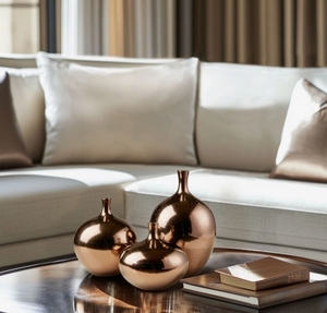 Modern Metallic <b>Vase</b> Set Luxury Bronze Finish Tabletop Decorative Bottles Minimalist <b>Bud</b> <b>Vase</b> Trio Home Decor Centerpiece Wholes - Product Image 3