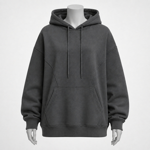 เสื้อฮู้ดดี้โอเวอร์ไซส์สำหรับผู้หญิง ออกแบบมาให้ให้ความรู้สึกสบายและทรงยืดหยุ่น เหมาะสำหรับคอลเลกชันสตรีทแวร์ ชุดลำลอง และกิจกรรมพักผ่อน - Product Image 5